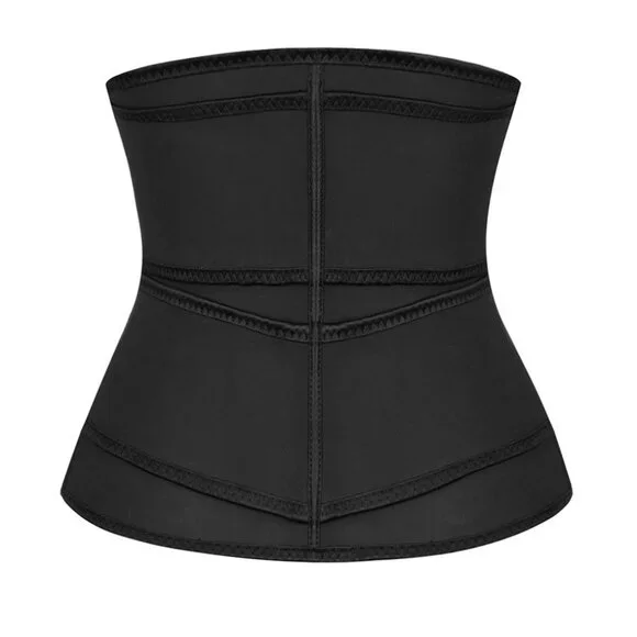 Dual Compression Belts Neoprene Waist Trainer Corset Cincher YKK Zipper Closure - Picture 4 of 10